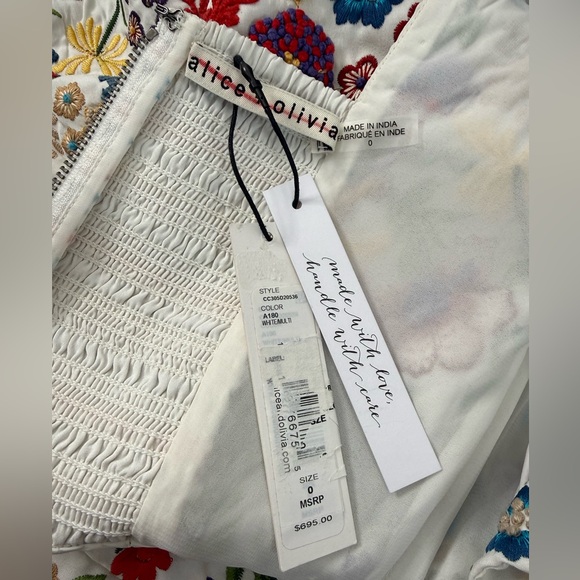 Alice + Olivia Lindsey Embroidered Minidress - Picture 8 of 8